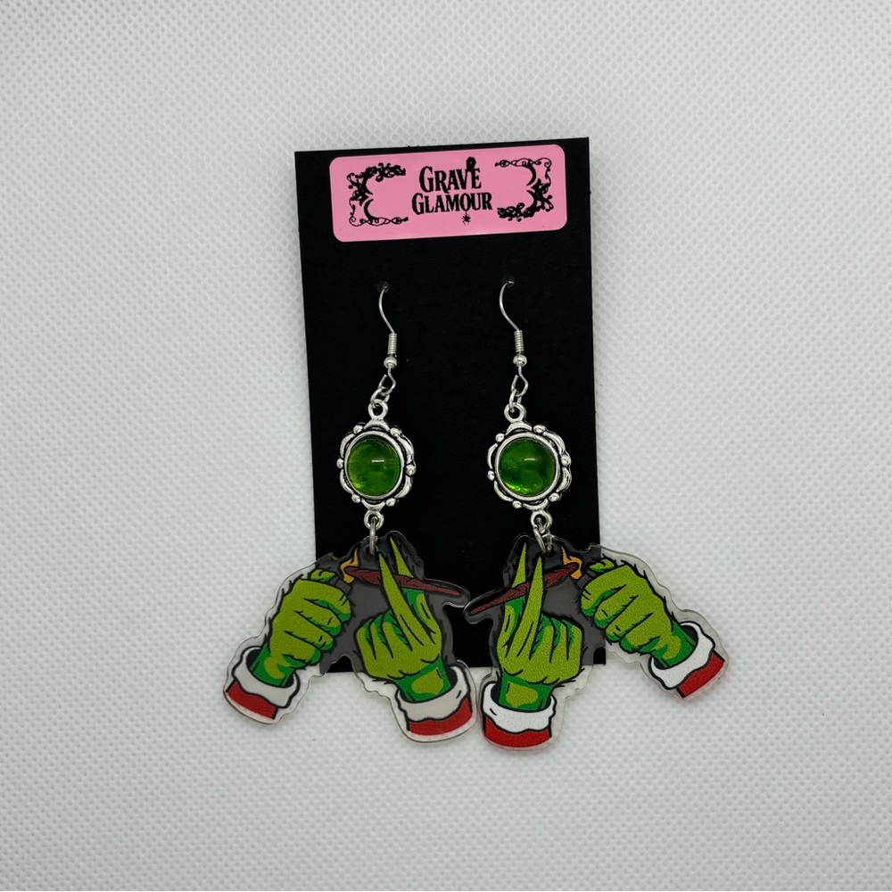 The Mean One Holiday Earrings